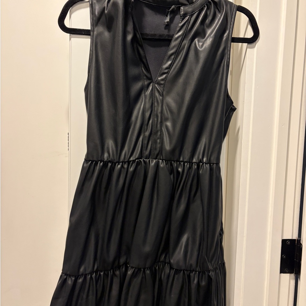 Fate Black Faux Leather Jacket
